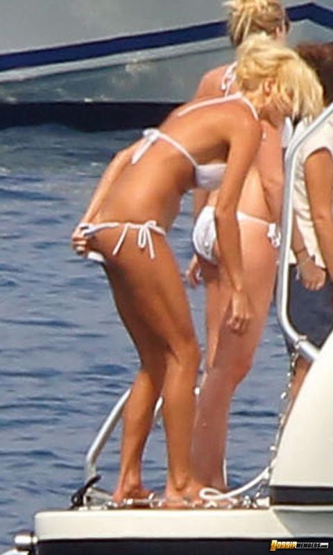 Victoria Silvstedt Monacan Yacht Showing Tits Bikini Horny