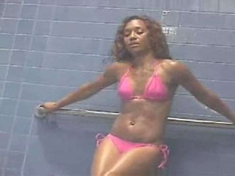 Rozonda Thomas Nude Sexy Scene Bathroom Floor Booty Ebony