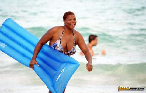 Queen Latifah Beach Ebony Booty Hollywood Bikini Ethnic Babe