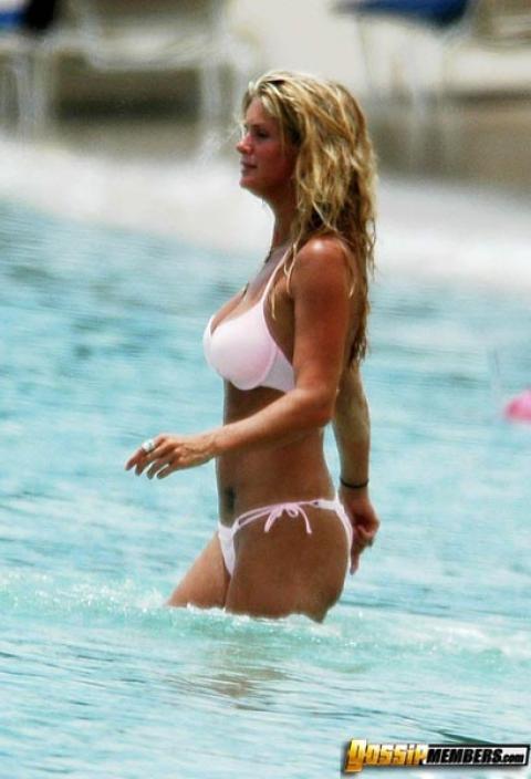 Rachel Hunter Cougar Mature Milf Bombshell Bikini Stunning