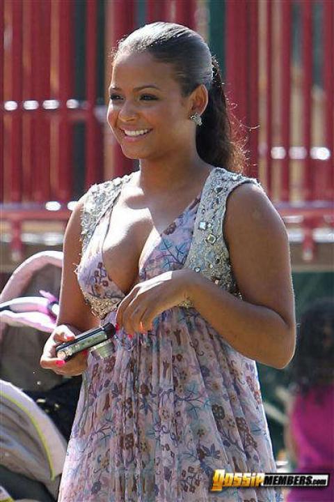 Christina Milian Downblouse Boobs Mature Milf Showing Tits