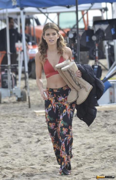 Annalynne Mccord Beach Paparazzi Softcore Bikini Slender Hot