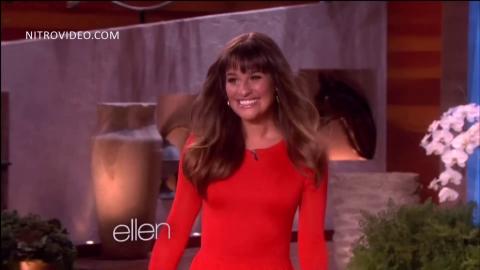 Lea Michele Lea Michele Tight Dress On Ellen October 2nd Hot