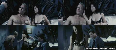 Lucy Liu Payback Fishnet Leather Thong Hat Bra Ass Actress