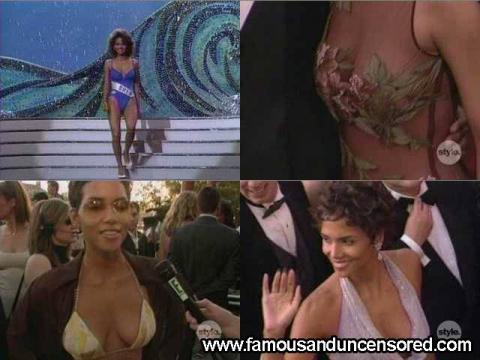 Halle Berry Red Carpet Swimsuit Car Gorgeous Actress Babe Hd