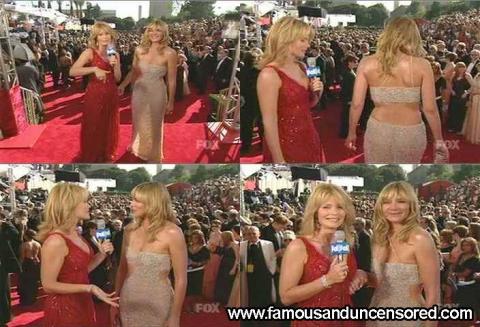 Kim Cattrall Red Carpet Interview See Through Thong Hat Car