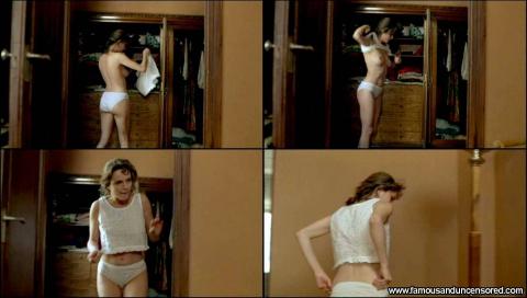 Francesca Neri French Dad Shirt Topless Panties Bed Actress