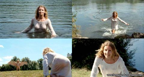 Alexandra Lamy Nude Sexy Scene See Through Lake Angel Shirt