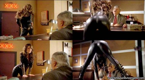 Emmanuelle Vaugier Desk Leather Chair Dancing Blonde Actress
