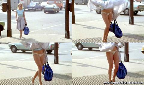 Brigitte Lahaie Flashing See Through Skirt Bus Panties Bra