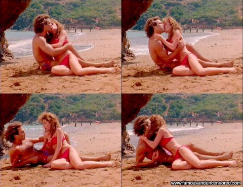 Megan Mullally Nude Sexy Scene Resort Kissing Beach Bikini