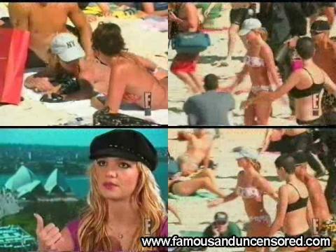 Britney Spears Nude Sexy Scene Australia Beach Topless Doll