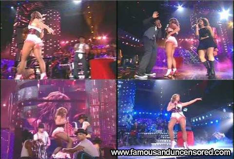Britney Spears Fishnet Shorts Live Chair Stockings Celebrity
