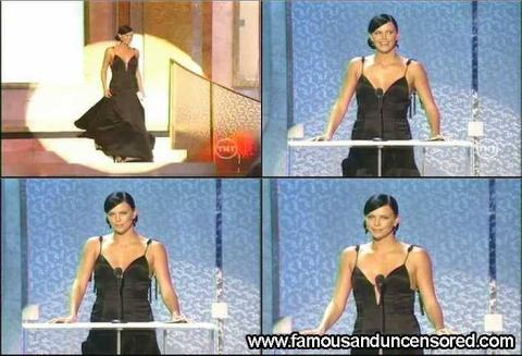 Charlize Theron Awards Famous Posing Hot Female Actress Babe