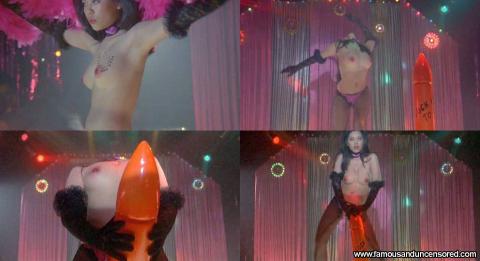 Thuy An Luu Plastic Dildo Orange Dancing Topless Celebrity