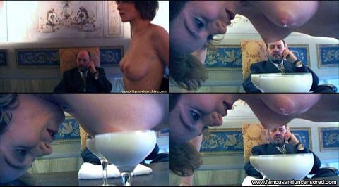 Stefania Rocca Nude Sexy Scene Hotel Glasses Table Topless