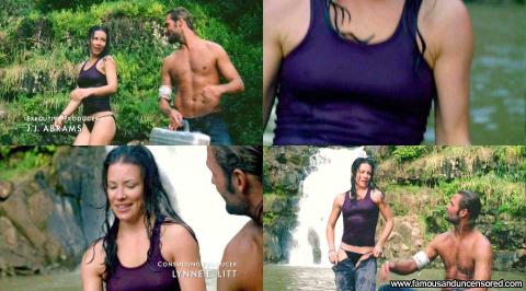 Evangeline Lilly Nude Sexy Scene Lost Jeans Angel Wet Female