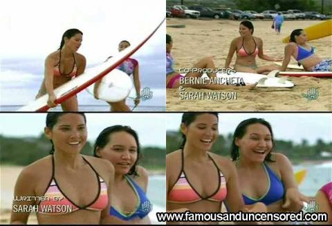 Olivia Munn Orange Beach Bikini Famous Female Cute Sexy Hd