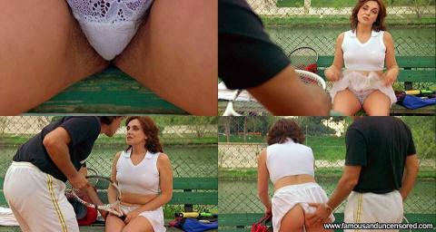 Silvia Rossi Nude Sexy Scene Fallo Bench Tennis Skirt Legs