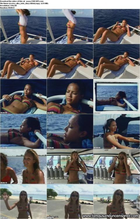 Jessica Alba Tanned Bikini Beautiful Posing Hot Babe Famous