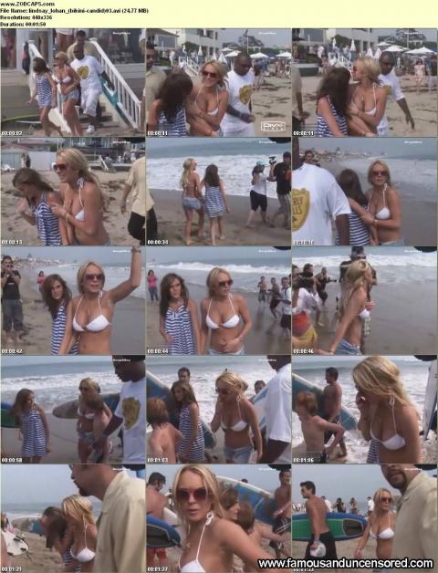 Lindsay Lohan Nude Sexy Scene Girlfriend Tanned Beach Bikini