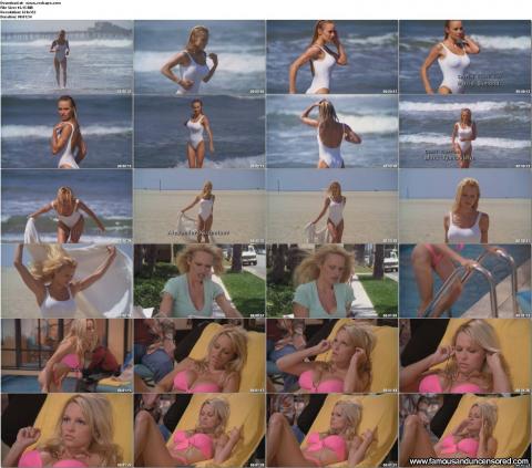 Pamela Anderson Chair Swimsuit Bikini Female Posing Hot Cute