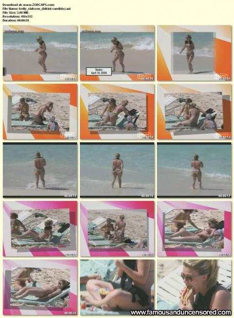 Kelly Clarkson Nude Sexy Scene Food Paparazzi Beach Bikini