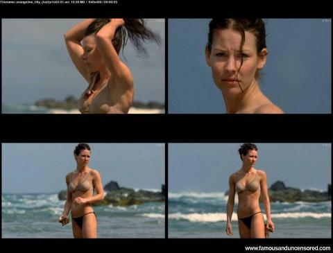 Evangeline Lilly Nude Sexy Scene Lost Crazy Beach Bikini Hd
