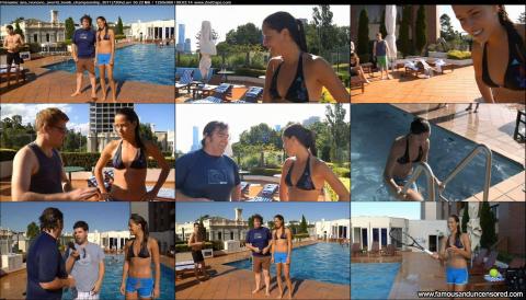 Ana Ivonovic Tennis Jumping Pool Wet Bikini Doll Posing Hot