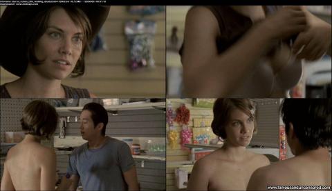 Lauren Cohan Nude Sexy Scene Farm Daughter Emo Shirt Bra Hd