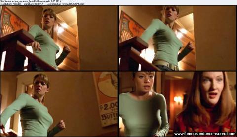Erica Durance Nude Sexy Scene Smallville Stairs Shirt Bra Hd