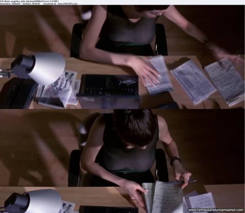 Angelina Jolie Hackers Desk See Through Nude Scene Beautiful
