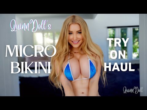Quinn Doll Influencer Porn Micro Bikini Try On Try Haul Microbikini