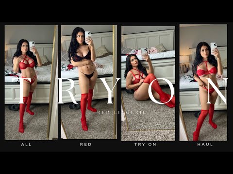 Silver Foxxx Lingerie Haul Red Lingerie Try Haul Hot Sex Try On Straight